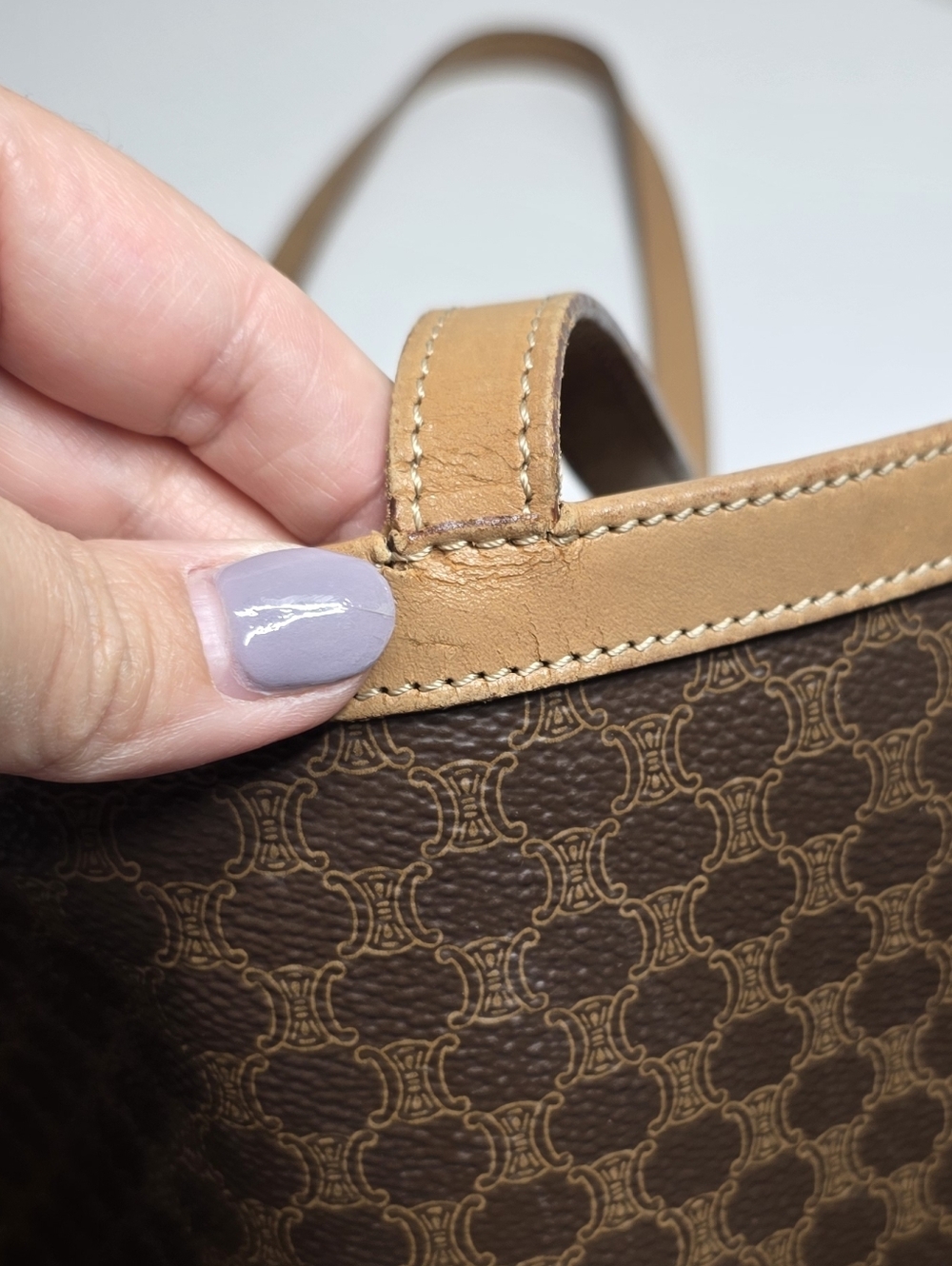 Vintage CELINE MACADAM Tote Bag - Picture 5 of 16